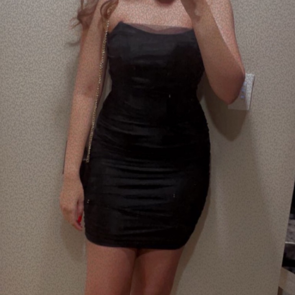 Black mini dress